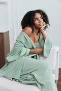 Azalea - Green Voile Kimono Robe