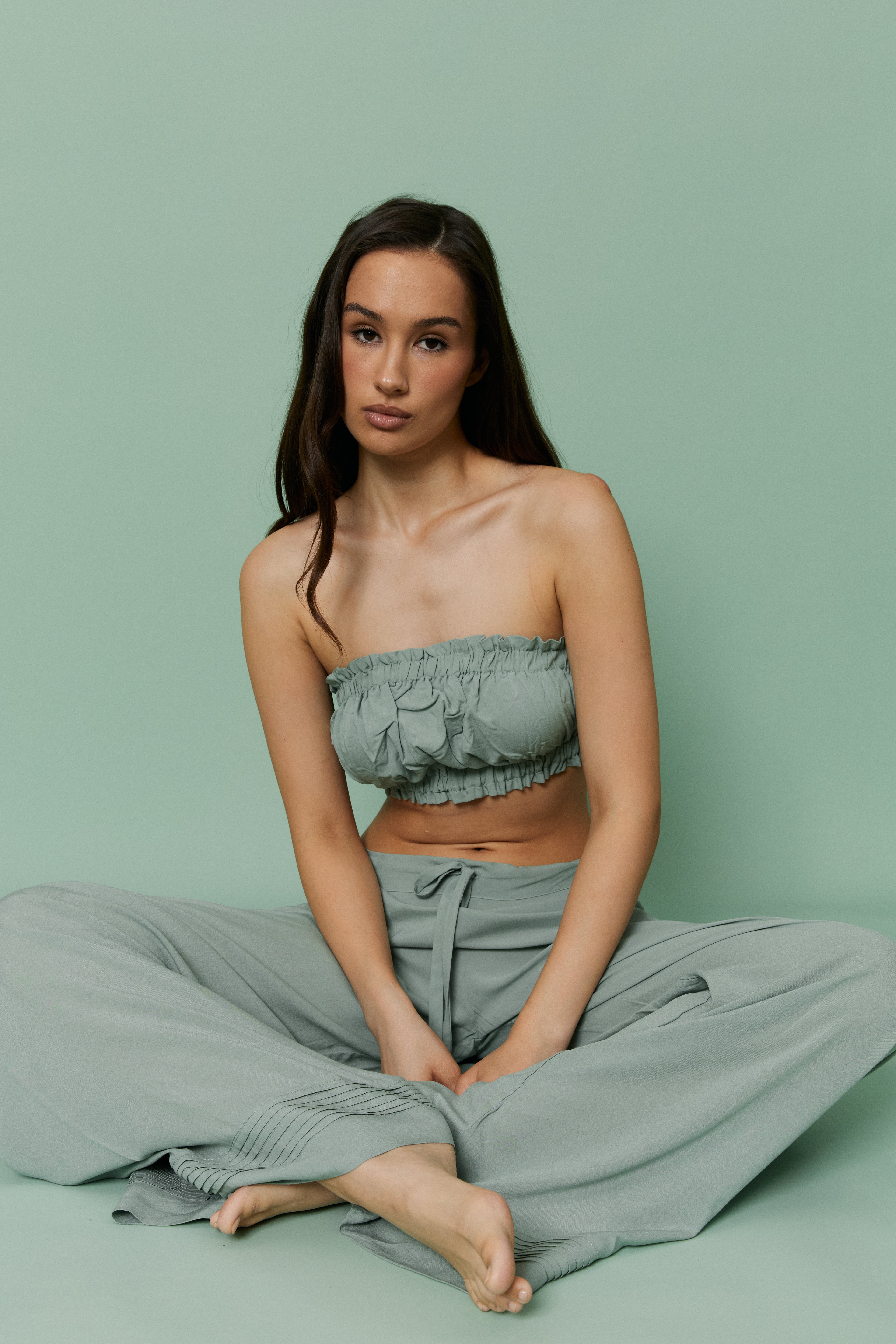 Azalea - Green Voile Lounge Bottom