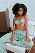 Azalea - Green Voile Balconette Bra