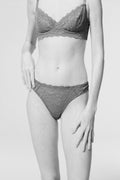 Dahlia - Slate Blue Lace Slip