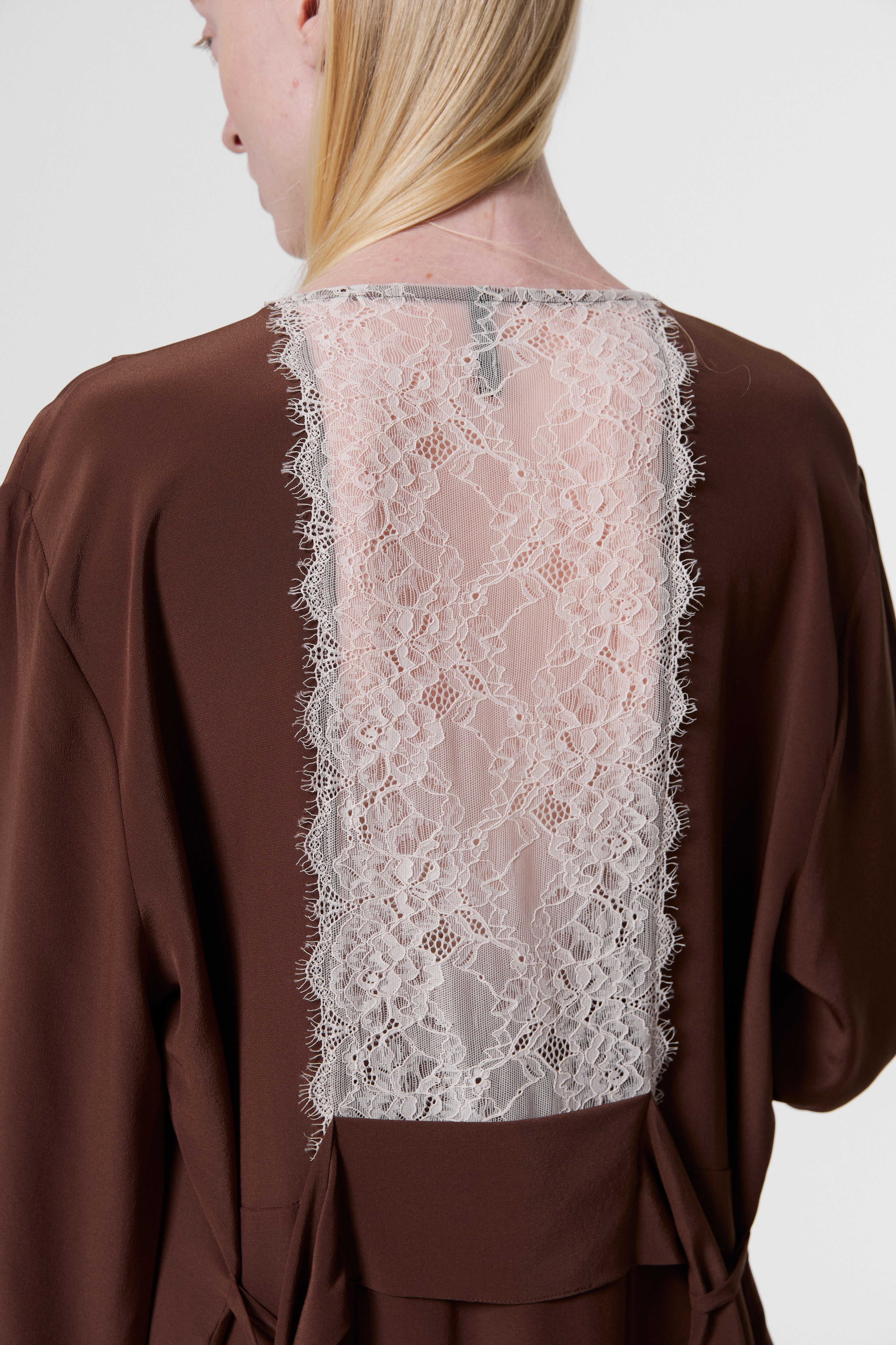 Monsella - Brown Silk Robe